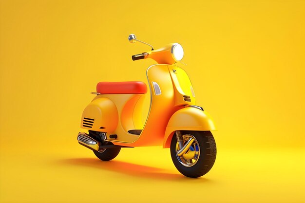 Scooty scooter motorfiets tegen zachte achtergrond Ai gegenereerd