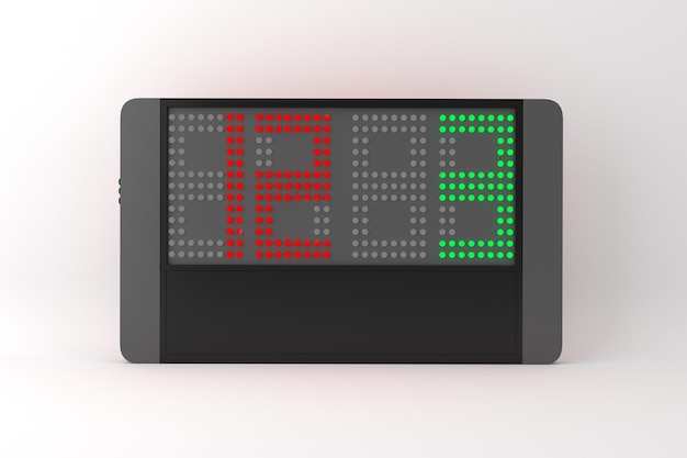 Scoreboard Front Side Isolated With White Background