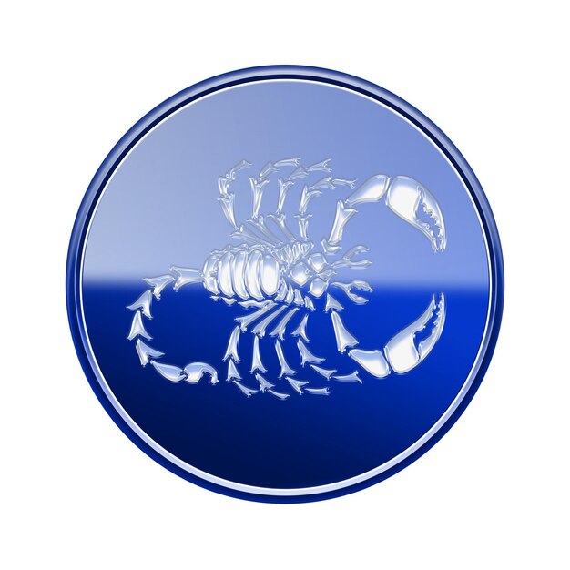 Scorpio zodiac icon blue