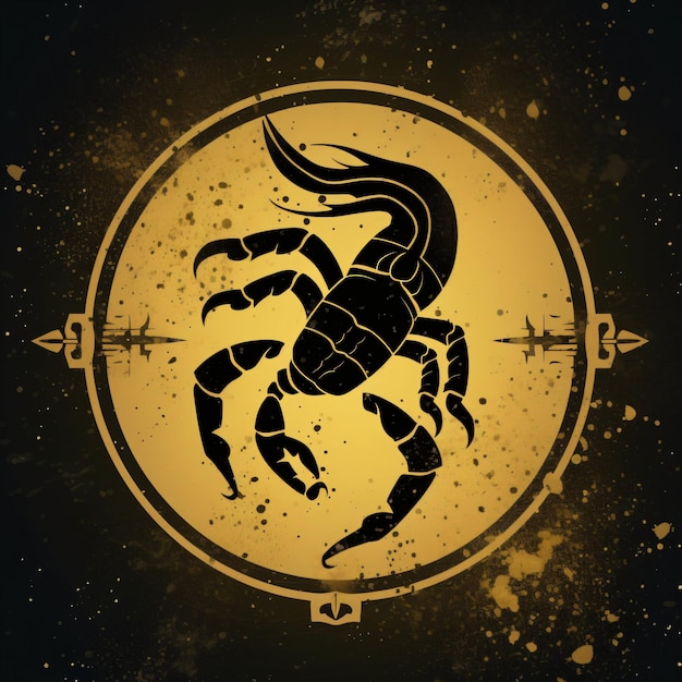 Foto scorpione segno zodiacale sfondo sfondo design illustrazione stelle nel cielo ia generativa