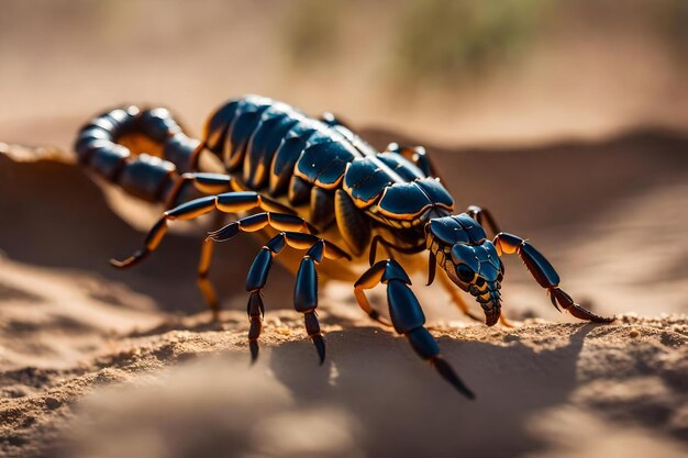 A scorpion in the desert