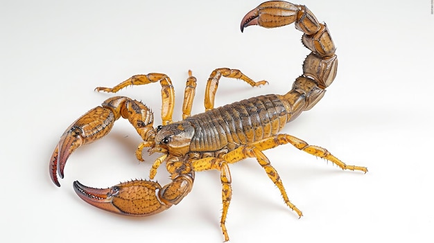 scorpion on isolated white background