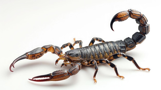 scorpion on isolated white background