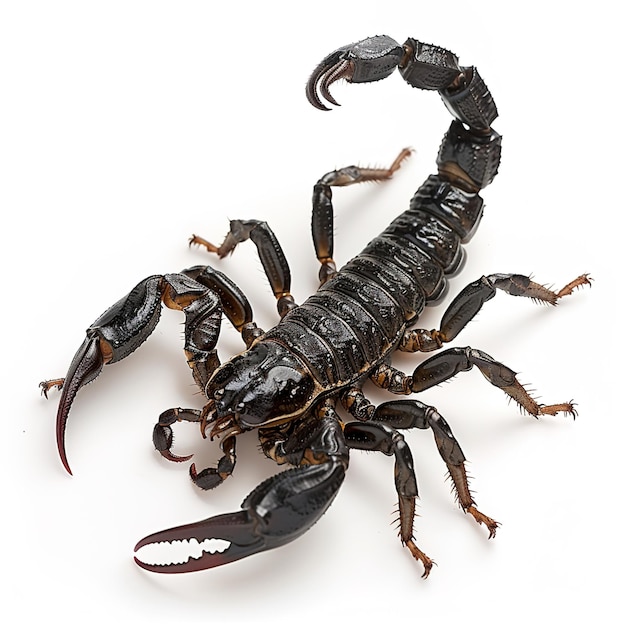 Photo a scorpion in white background job id 009f07cf76d94263bb41976502ff9da5