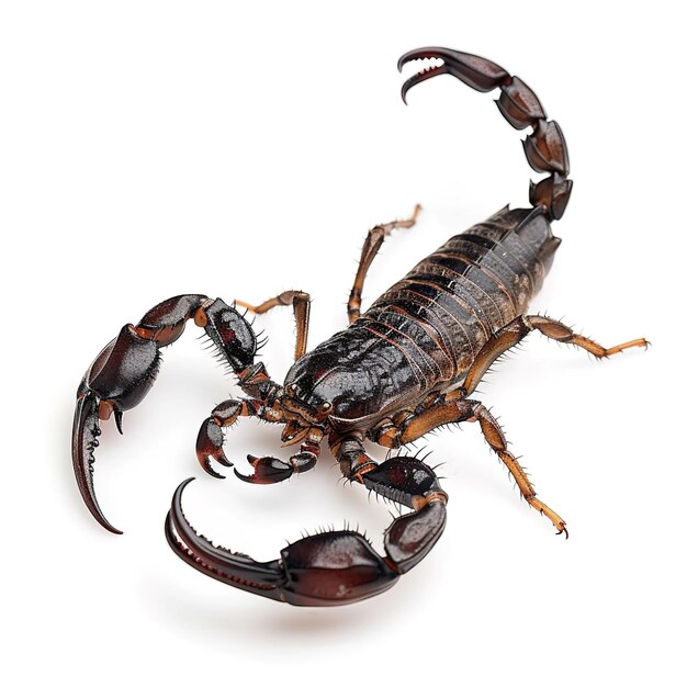 Photo a scorpion in white background job id 2019adef87eb4dd888f754334752e31b