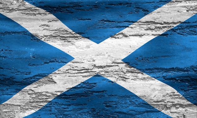 Scotland flag realistic waving fabric flag