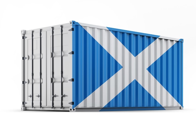 Scotland Flag on Shipping Container