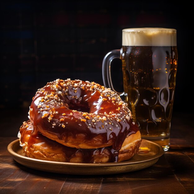 Photo scottish ale donut a popcultureinfused delight