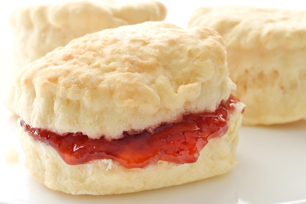 Scottish scone on a white plate