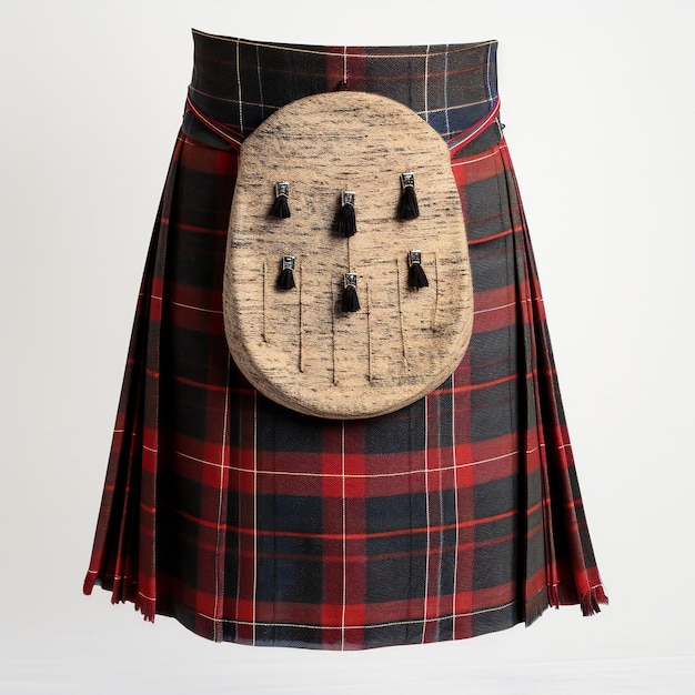 Scottish tartan scottish bag isolated on a white background