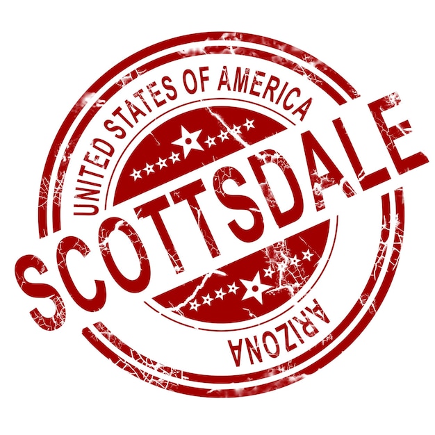 Scottsdale stempel met witte achtergrond