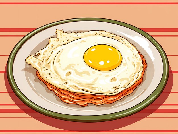 Photo scrambled eggs on a plate