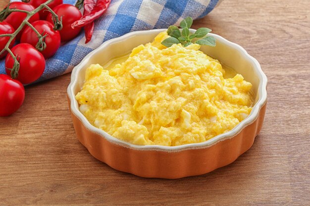 Scrambled ei in de schaal