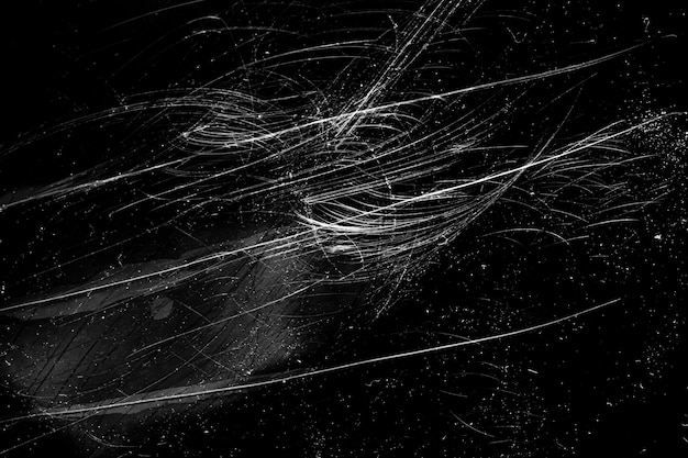 Scratches isolated on black background