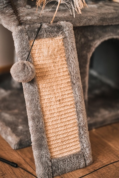 Scratching post close up modern furniture for animals to sharpen their claws