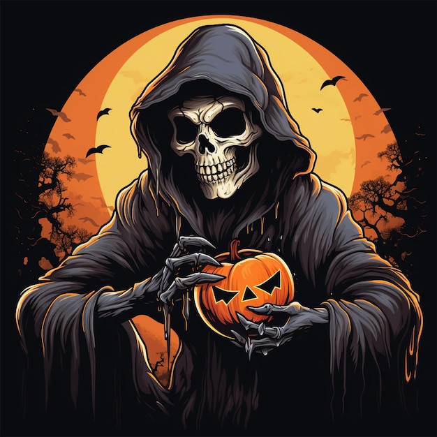 screamer ghost killer halloween ghost tshirt design artwork