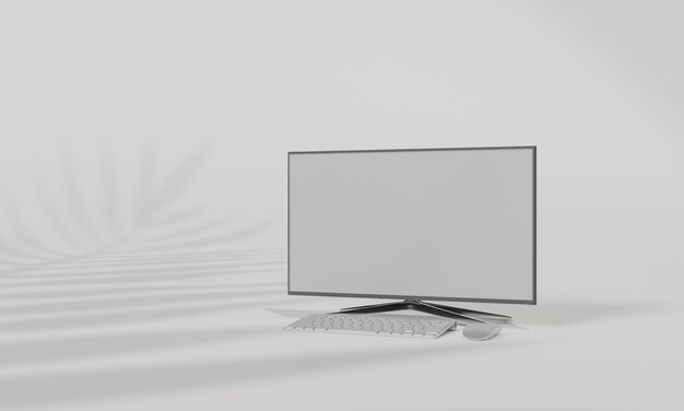 그림자 색상 벽 배경 복사 공간 3D 렌더링으로 화면 모의