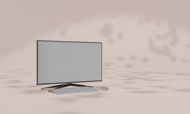 그림자 색상 벽 배경 복사 공간 3D 렌더링으로 화면 모의