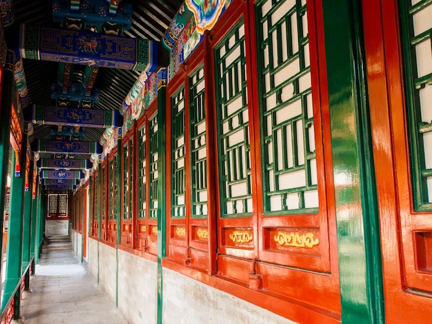 Screen windows of Summer Palace in Beijing, China