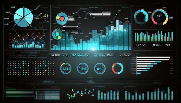 A screen with a graph and a number of graphs.