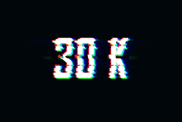 30 k というテキストが表示された画面