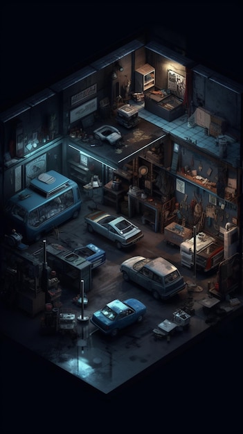 A screenshot from the game the game's night scene.