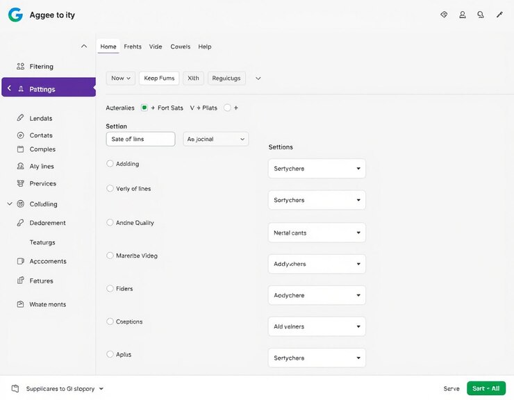 Photo a screenshot of a product listing page with filtering and sorting options
