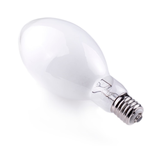 Photo screw light bulb  on white