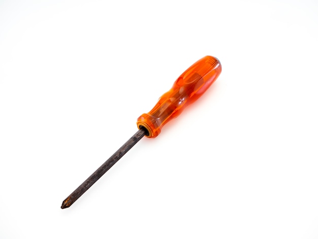 Photo screwdriver on isolated white background