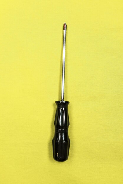 Screwdriver metal tool plastic handle