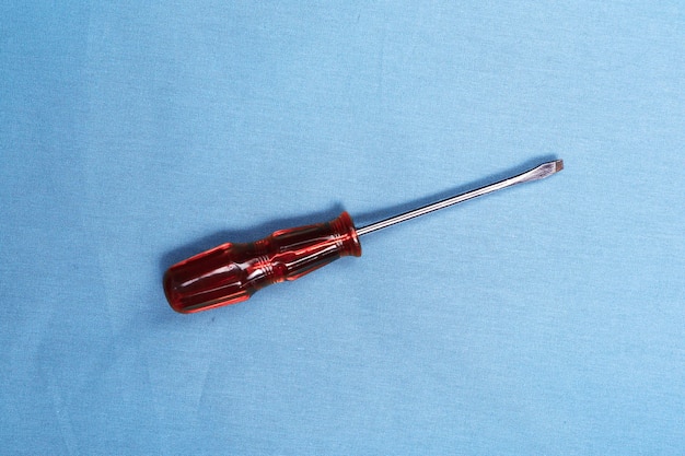 Screwdriver metal tool plastic handle