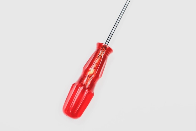 Screwdriver with a plastic handle