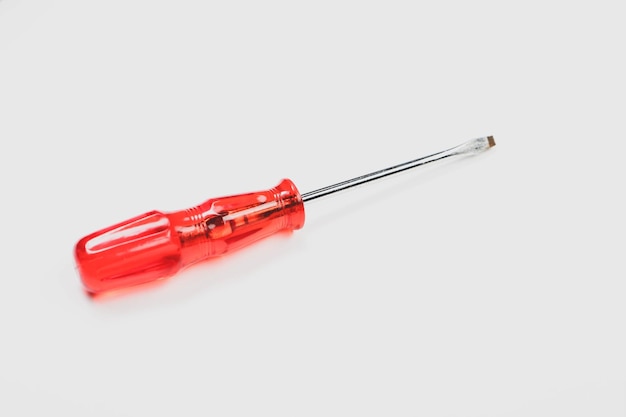 Screwdriver with a plastic handle