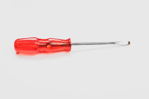 Screwdriver with a plastic handle