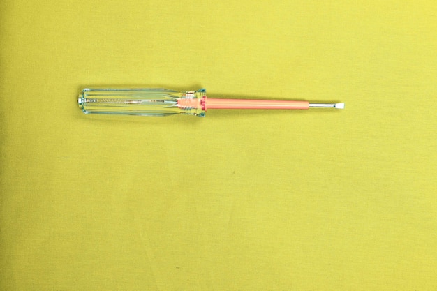 Screwdriver with a plastic handle