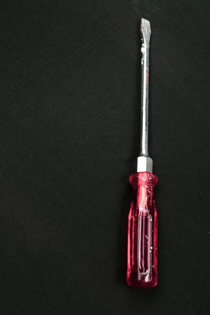 Screwdriver with a plastic handle