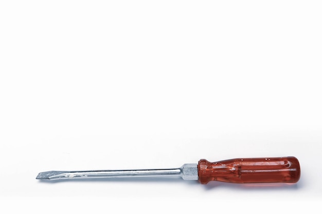 Screwdriver with a plastic handle