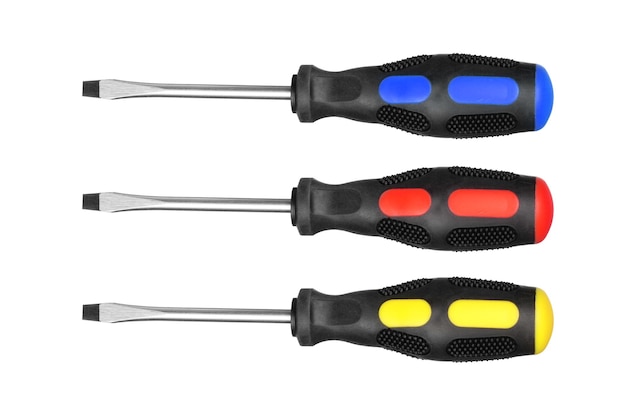 Screwdrivers set isolated on a white background