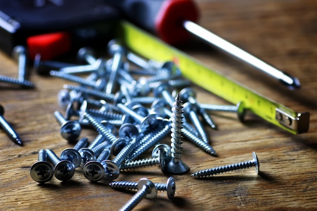 Screws and screwdriver stack