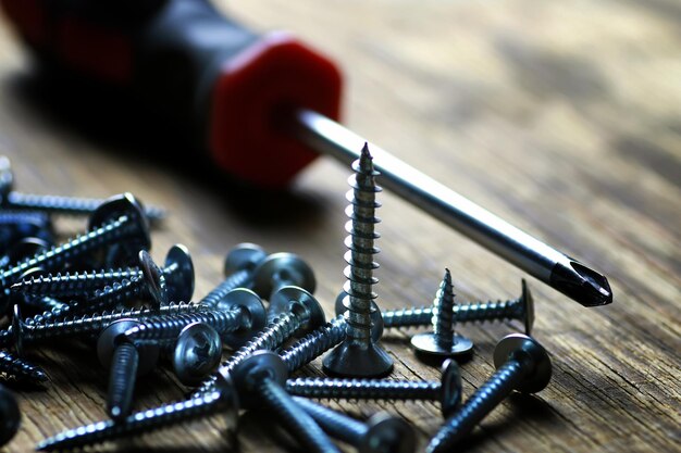 Screws and screwdriver stack