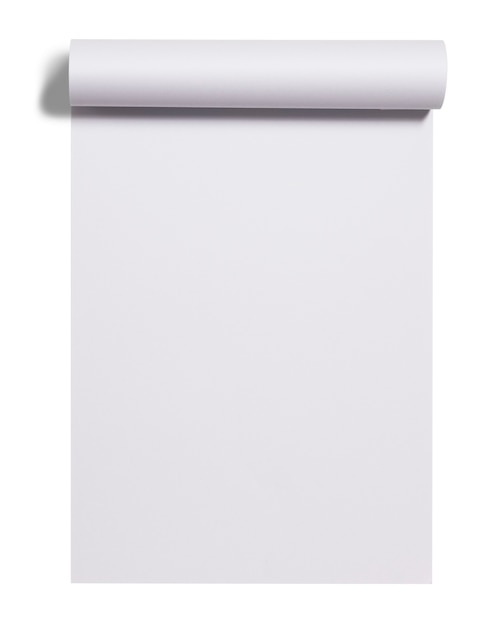 Photo scroll of white paper sheet