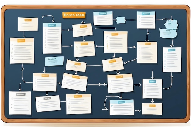 Scrum board Task list planning team tasks and collaboration plan flowchart