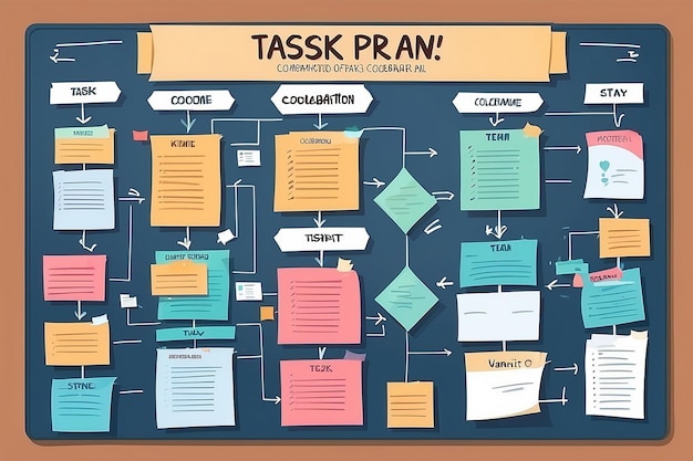 Scrum board Task list planning team tasks and collaboration plan flowchart