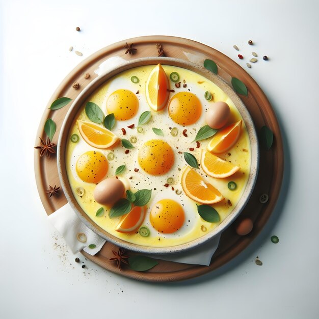Фото Прекрасные яйца создают визуальное кулинарное приключение