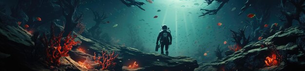 A scuba diver exploration