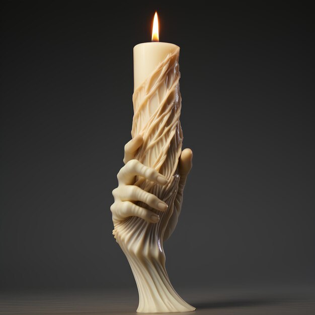 Sculpted Hand Candle Graceful