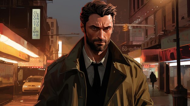 Sculpting Shadows Captivating Abstract Graphic Novel Art Unveils 50YearOld Hugh Jackman's Enigmat