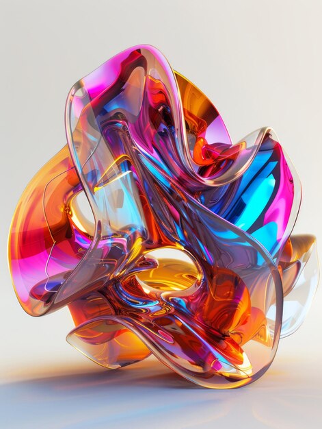 скульптура стекла с различными цветами цветов