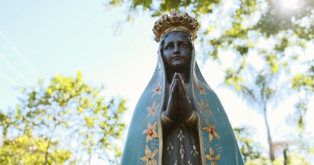 sculpture of the image of nossa senhora aparecida the patroness of brazil