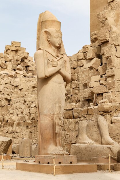 Sculpture in Karnak Temple in Luxor Egypt